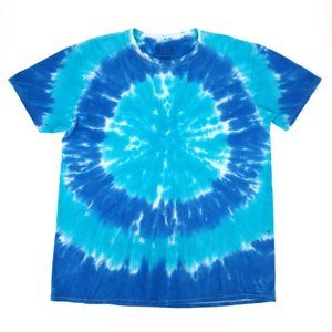 Oceana Custom Spiral Tie Dye Crew Buzz T-Shirt M